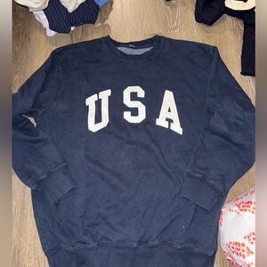 Brandy Melville Navy USA Sweatshirt